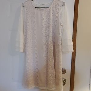 Women's lace overlay dress